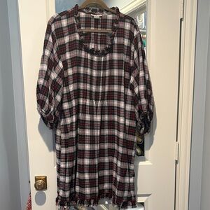 B. Hadikusumo Plaid Ruffle-Trim Dress
